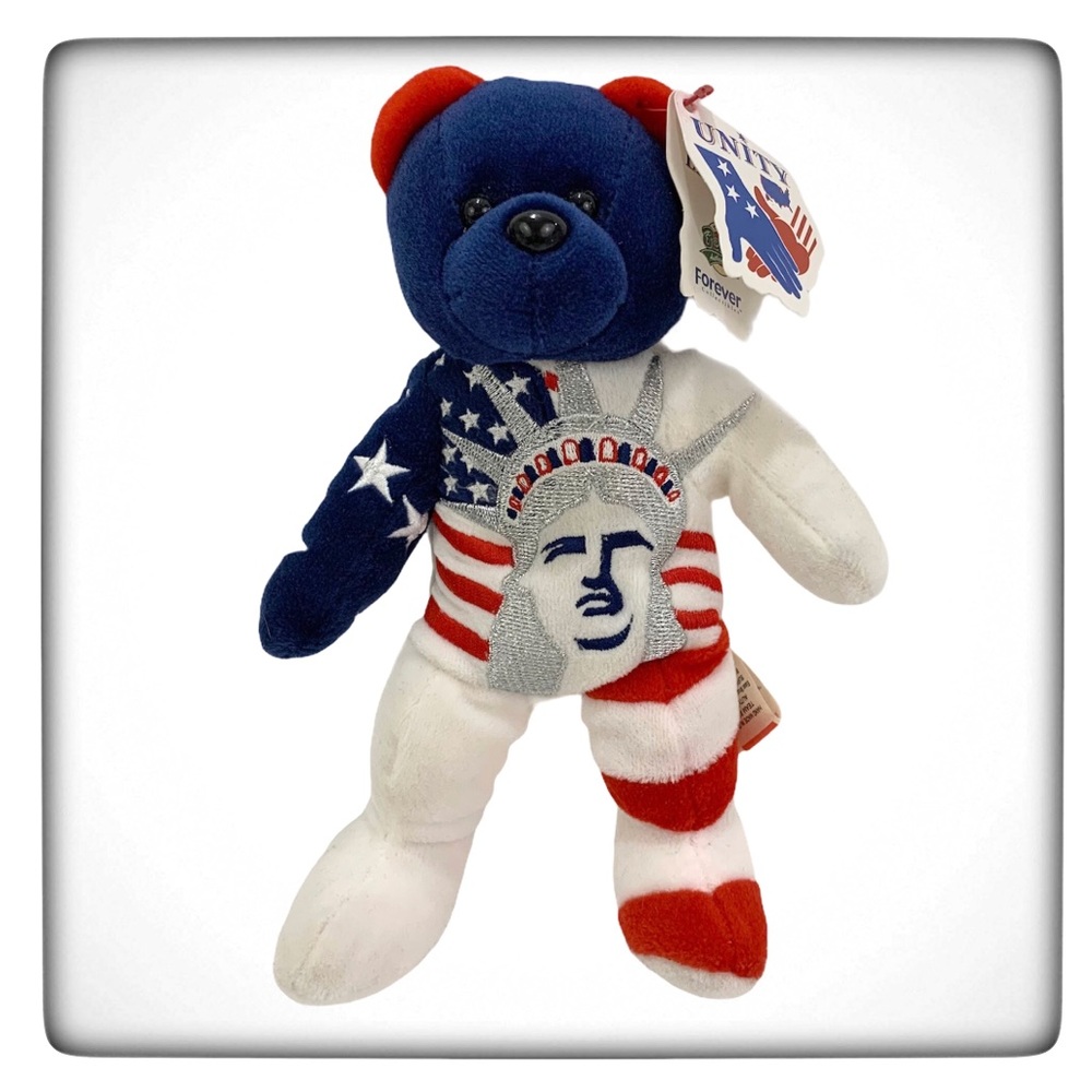 Lady Liberty Team Beans Forever America USA Collectible Plush Toy